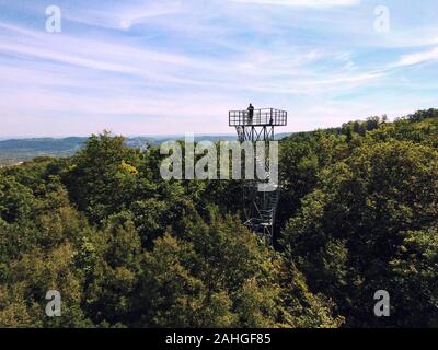 Collines de Samobor avec drone Banque D'Images