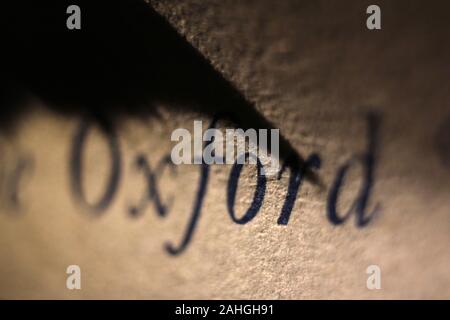 Oxford dictionary, close-up Banque D'Images