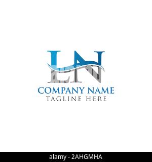LN initiale lettre Logo Design vector modèle. Résumé Lettre LN Logo Design Illustration de Vecteur