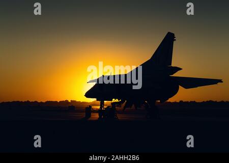 Indian Air Force MiG-27 de chasse. La dernière aile swing escadron de l'Indian Air Force éliminé le MiG-27 le 27 décembre 2019 Banque D'Images