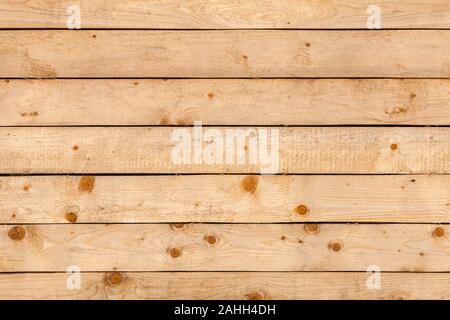 Mur en bois naturel fait de planches de pin non colorés. La texture de fond photo télévision frontal Banque D'Images