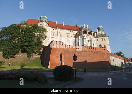 Château de Wawel sur sunny day, Cracovie, Pologne Banque D'Images