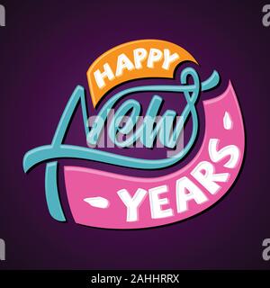 Simple lettre lent bonne année pour carte de vœux ou arrière-plan. Vector lettre bonne année pour l'élément de conception. Illustration vecteur EPS EPS.8.10 Illustration de Vecteur