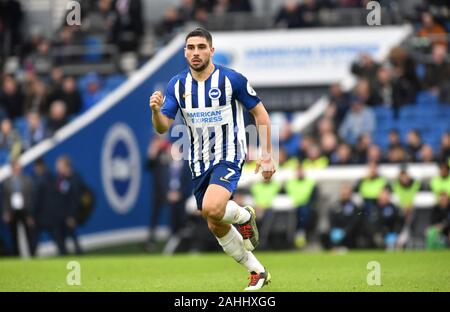 Neal Maupay de Brighton au cours de la Premier League match entre Brighton et Hove Albion et AFC Bournemouth au stade Amex, Brighton, Royaume-Uni - 28 décembre 2019 - Editorial uniquement. Pas de merchandising. Pour des images de football Premier League FA et restrictions s'appliquent inc. aucun internet/mobile l'usage sans licence FAPL - pour plus de détails Football Dataco contact Banque D'Images