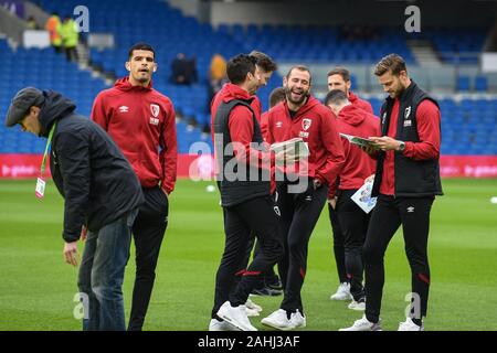 28 décembre 2019, American Express Community Stadium, Brighton et Hove, Angleterre, Premier League, Brighton et Hove Albion v Bournemouth Bournemouth : joueurs sur le terrain à Brighton : Crédit Phil Westlake/News Images Banque D'Images