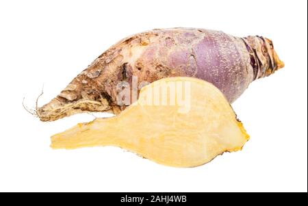 Meubles et frais de toute racine de rutabaga isolated on white Banque D'Images