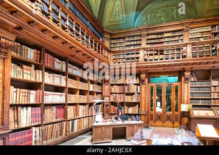 Milan Italie. La Bibliothèque nationale de Brera Brera dans Banque D'Images