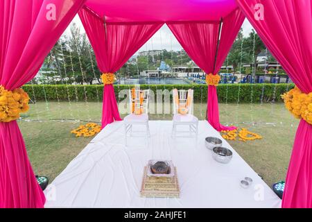 Propriété d'installation indienne décoration pour mariage Banque D'Images