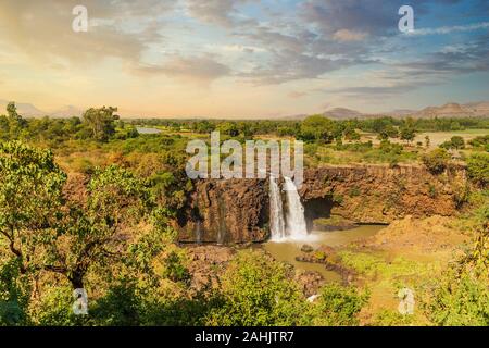 Les chutes du Nil Bleu de Bahir Dar, Ethiopie Banque D'Images