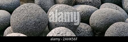 Résumé ronde lisse pebbles sea stone texture background Banque D'Images
