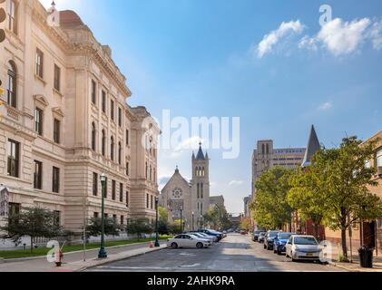 East Jefferson Street dans le centre-ville de Syracuse, New York State, USA Banque D'Images