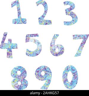 Dessin animé pour les enfants des numéros colorés pour compter de 1 à 9 Illustrations vectorielles Illustration de Vecteur