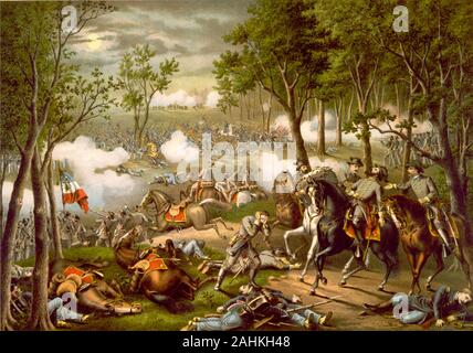 La bataille de Chancellorsville fut une bataille majeure de la guerre civile américaine (1861-1865), et le principal engagement de la campagne de Chancellorsville Banque D'Images