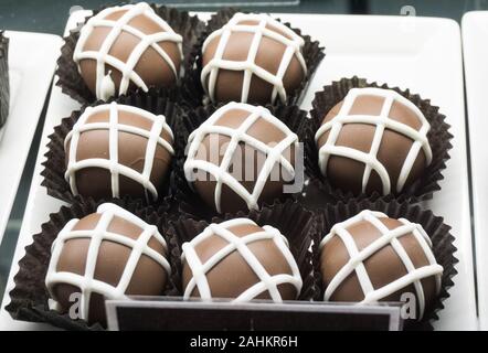 Les confiseries de chocolat riche en exposition à Seattle Banque D'Images