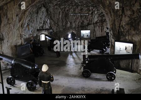 Les tunnels du Grand Siège à Gibraltar Banque D'Images