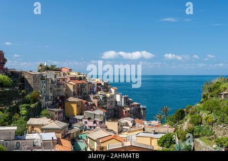 Manarola de la zone côtière Cinque Terre de la province La Spezia Banque D'Images