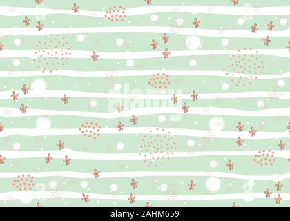 Motif pointillé sans interruption avec points regroupés et de fleurs. Design couleur orange pastel. Le minimalisme. Vector Illustration Illustration de Vecteur