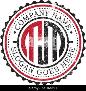 TM logo initial inspirations,badge vintage logo design, modèle logo lettre Illustration de Vecteur