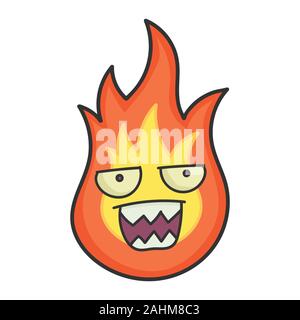 Boule de colère cartoon illustration isolé sur fond blanc Illustration de Vecteur