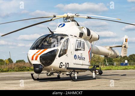 Un McDonnell Douglas MD902 hélicoptère de la Police Fédérale belge. Banque D'Images