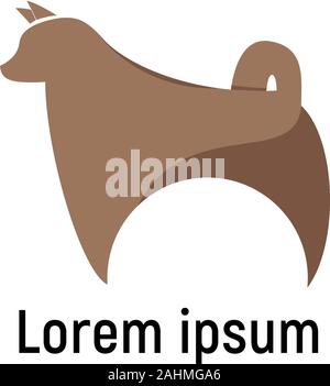 Logo chien vecteur moderne pour dog club ou shop, toilettage, chien-secteur de formation Illustration de Vecteur