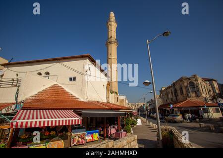 Israël, Jaffa. La mosquée Mahmoudiya ablutions fontaine, une fontaine de purification rituelle, près de l'entrée de la mosquée Banque D'Images