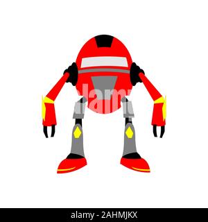 Ensemble robot jeu. Télévision minimaliste. style vector modifiable pour l'illustration, les enfants d'adresses. Gros, mince, grand, la robotique humanoïde, insecte Illustration de Vecteur