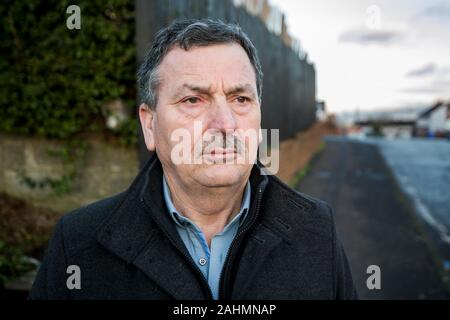 John Teggart, qui se trouvait dans la région de Ballymurphy, dans l'ouest de Belfast, où son père Daniel Teggart, a été parmi ceux tués dans la série de fusillades entre le 9 et le 11 août 1971. 22/12/19 Banque D'Images