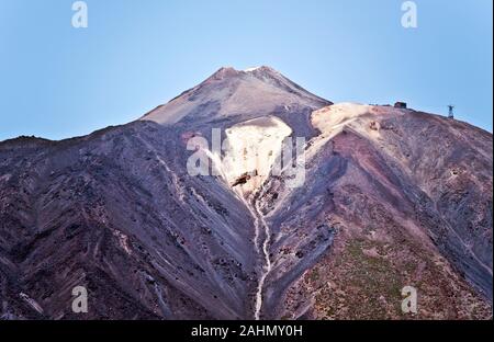 Haut de la mount Teide à Tenerife Sud vu du Islant, Canaries, Espagne Banque D'Images