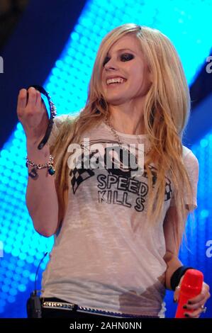 Catane Italie 06/29/2007 : Avril Lavigne en concert au cours de l'événement musical Festivalbar '2007'. Banque D'Images