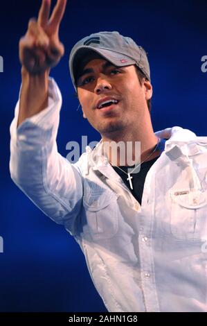 Vérone Italie 09/07/2007 : Enrique Iglesias en concert au cours de l'événement musical Festivalbar '2007'. Banque D'Images