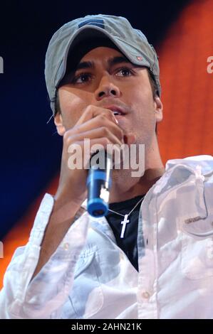 Vérone Italie 09/07/2007 : Enrique Iglesias en concert au cours de l'événement musical Festivalbar '2007'. Banque D'Images