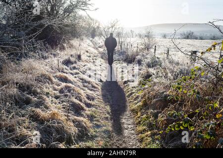 Stirlingshire, Ecosse, Royaume-Uni. 31 Dec, 2019. Météo Royaume-uni - froid vif et frosty dernière journée de 2019 sur la West Highland Way sentier de Stirlingshire Crédit : Kay Roxby/Alamy Live News Banque D'Images