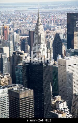 Le Chrysler Building, situé dans le quartier de la Baie aux Tortues sur le côté est de Manhattan, New York City, New York, USA Banque D'Images