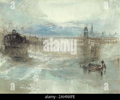 Joseph Mallord William Turner. Vue de Lucerne. 1840-1841. L'Angleterre. Aquarelle, avec le grattage sur papier vélin blanc Banque D'Images