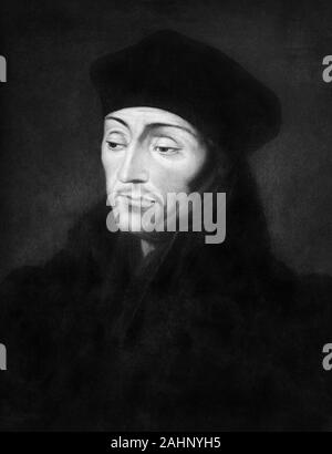 Desiderius Erasmus Roterodamus (1466-1536), habituellement appelé Erasme de Rotterdam ou simplement Erasmus, était un philosophe néerlandais, traducteur de la Bible, et Christian humanist largement considéré comme l'un des plus grands savants de la renaissance du nord. Banque D'Images