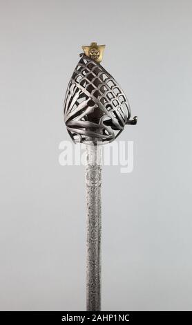 Basket-Hilted Schiavona (sabre). 1690-1710. Venise. L'acier et le bronze Banque D'Images