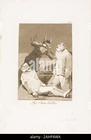 Francisco José de Goya y Lucientes. Le Chinchilla, la plaque 50 de Los Caprichos. 1797-1799. L'Espagne. Eau-forte et aquatinte sur papier vergé ivoire Banque D'Images