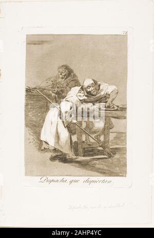 Francisco José de Goya y Lucientes. Être rapide, on se réveille, la plaque 78 de Los Caprichos. 1797-1799. L'Espagne. Eau-forte et aquatinte sur papier vergé ivoire Banque D'Images