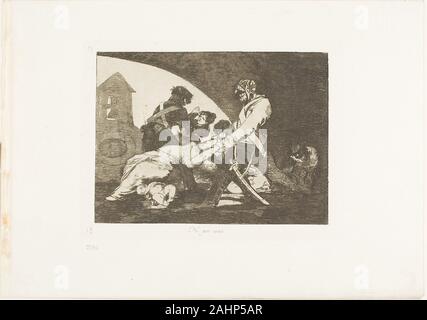 Francisco José de Goya y Lucientes. Ni ces onze de la plaque, les désastres de la guerre. 1810-1815. L'Espagne. Gravure, lavis, pointe sèche et burin sur papier vélin ivoire avec bords dorés Banque D'Images