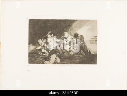 Francisco José de Goya y Lucientes. On ne peut pas regarder la plaque de 26, les désastres de la guerre. 1810-1812. L'Espagne. L'eau-forte, pointe sèche, lavis bruni et burin sur papier vélin ivoire avec bords dorés Banque D'Images