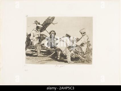 Francisco José de Goya y Lucientes. Pourquoi , une plaque de 32 des désastres de la guerre. 1812-1815. L'Espagne. Gravure, lavis, pointe sèche, Burin et le lustrage sur vélin ivoire avec bords dorés Banque D'Images