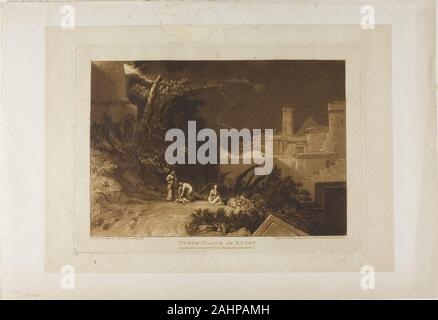 Joseph Mallord William Turner. Dixième plaie d'Égypte, de la plaque 61 de liber studiorum. 1816. L'Angleterre. La gravure sur bois sur papier chamois, fixées sur papier vélin ivoire Banque D'Images