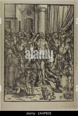 Albrecht Dürer. La flagellation, de la grande passion. 1496-1497. L'Allemagne. Gravure en noir sur papier vergé crème Banque D'Images