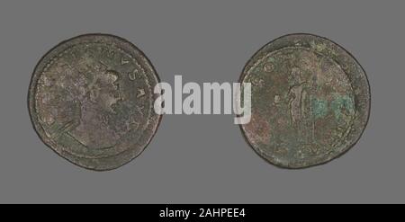 Ancienne cité romaine. Antoninien (Coin) représentant l'empereur Gallien. 260-268 AD AD. L'Empire romain. Silver Banque D'Images