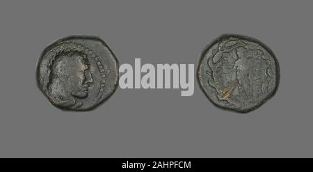 Le grec ancien. Médaille représentant le Héros Héraclès. 133 AV. La Grèce antique. Le Bronze Banque D'Images