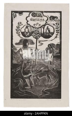 Paul Gauguin. Noa Noa (parfumé), à partir de la suite Noa Noa. De 1893 à 1894. La France. Wood-block imprimer en noir sur papier ivoire-gris Chine Banque D'Images