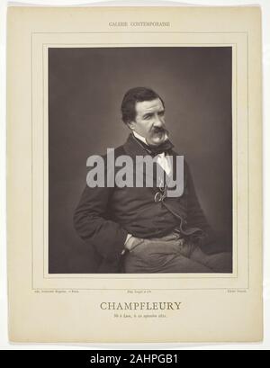 Gaspard Félix Tournachon (Nadar). Jules Champfleury (né François Fleury-Husson Français Felix, critique et romancier, 1821-1889). 1855-1864. La France. Woodburytype, à partir de la série "Galerie Contemporaine littéraire, artistique" (1878), volume 6 Banque D'Images