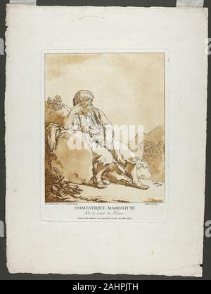 Philippe Jacques de Loutherbourg, II. Les maronites. 1760-1812. L'Angleterre. Eau-forte et aquatinte en sépia sur papier vergé ivoire Banque D'Images