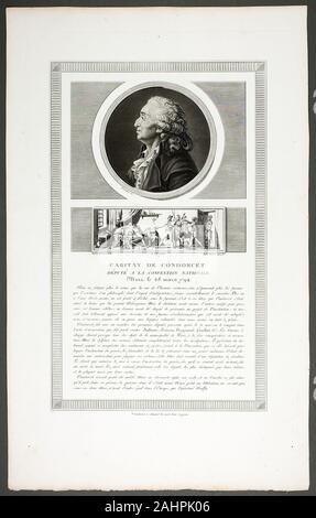 Levachez, père et fils. Caritat de Condorcet, Adjoint à la Convention nationale, à partir de tableaux historiques de la Révolution Française. 1798-1804. La France. Aquatinte et eau-forte, avec la gravure, sur papier vélin ivoire Banque D'Images